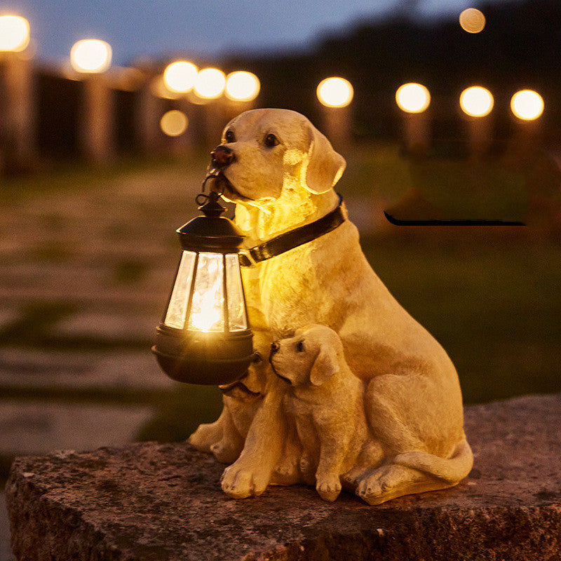 PawGlow – Solar-Powered Dog Statue with LED Light