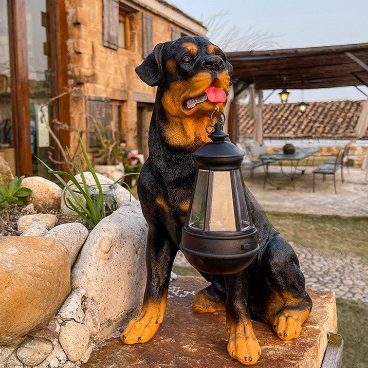 PawGlow – Solar-Powered Dog Statue with LED Light