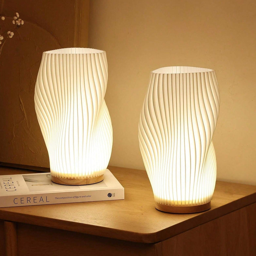 WaveLuxe - Stylish USB lamp with dual light shades and modern wave design