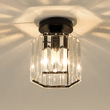 NovaGlow - Modern semi-flush ceiling light with sparkling crystal accents