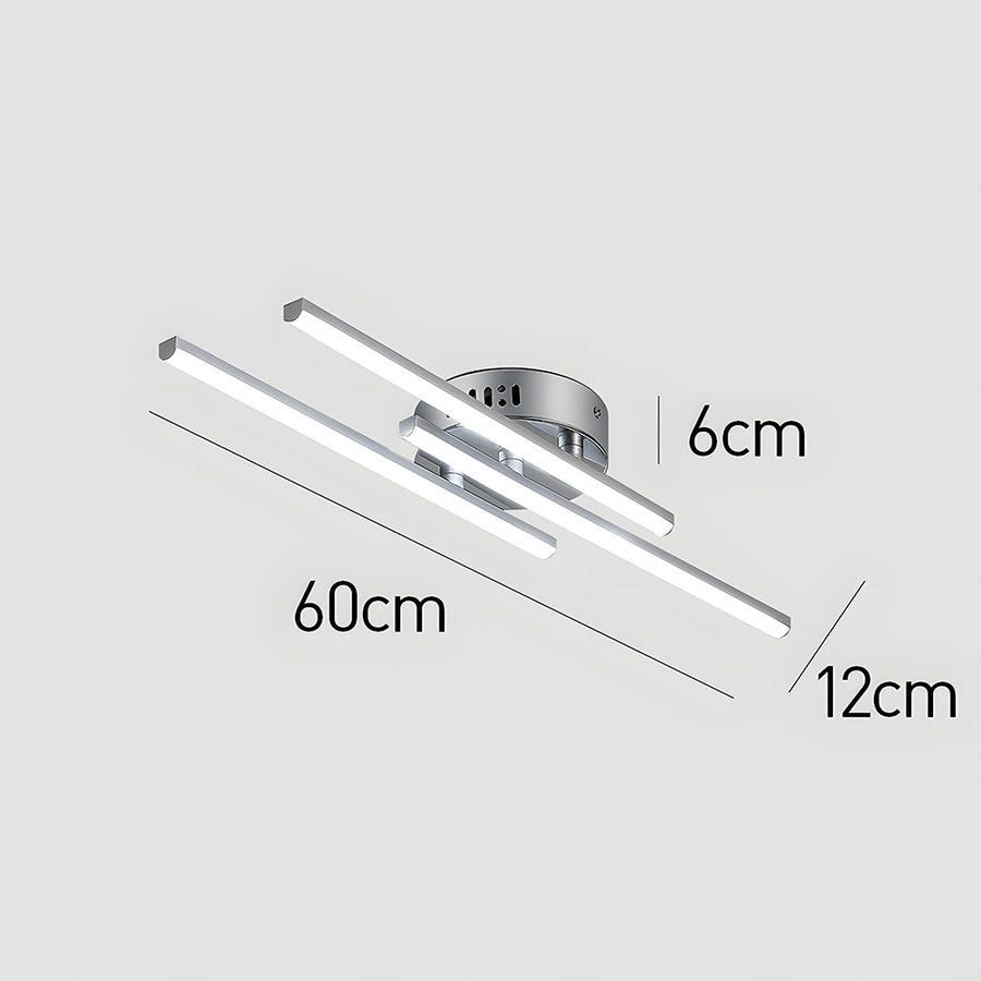 GlowLine - Modern Parallel Lines LED Ceiling Light for Stylish Bedroom Decor