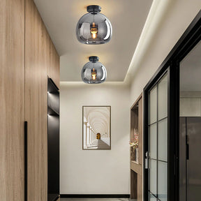 LumiSphere – Elegant Dome Glass Ceiling Light with a Contemporary Glow