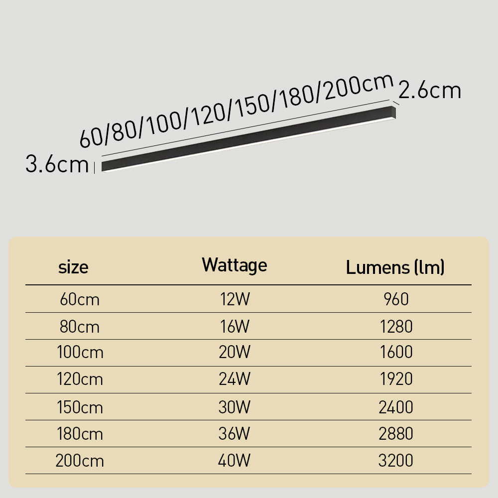 LumiStrip - Energy-Saving LED Ceiling Light for Stylish Illumination