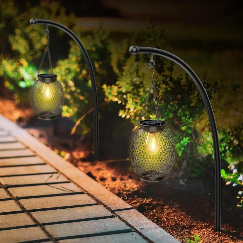 GlowLuxe - Solar Hanging Lanterns for Elegant Outdoor Lighting