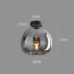 LumiSphere – Elegant Dome Glass Ceiling Light with a Contemporary Glow