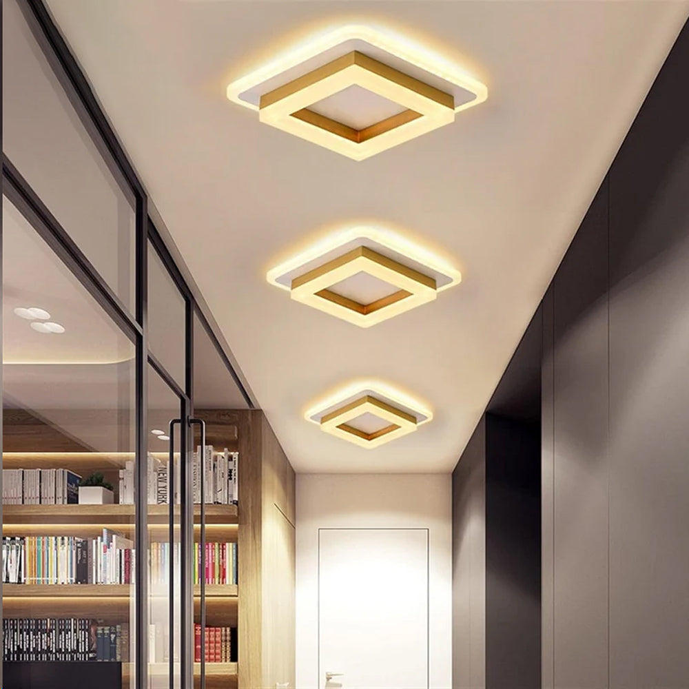 SquareHall - Sleek LED Ceiling Light for Modern Hallways and Bedrooms