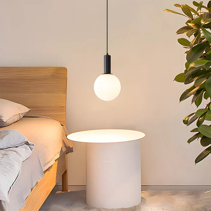 LumaSphere – Modern Pendant Light with Frosted Globe for Soft Ambiance