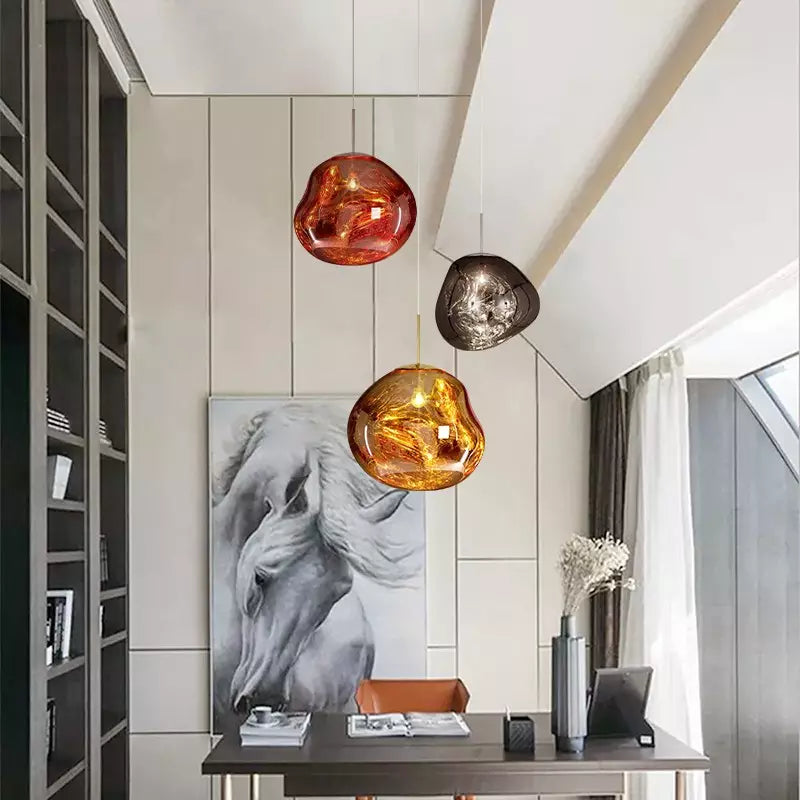 GlowMelt - Artistic pendant light with a unique melting effect design