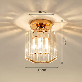 NovaGlow - Modern semi-flush ceiling light with sparkling crystal accents