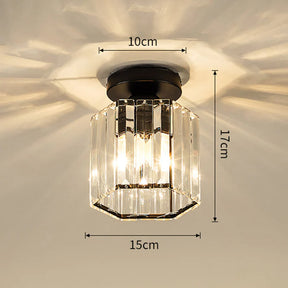 NovaGlow - Modern semi-flush ceiling light with sparkling crystal accents