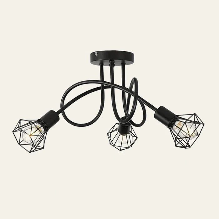 WireGlow - Contemporary Ceiling Lamp with Unique Twisted Frame