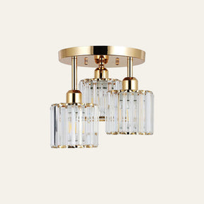 CrystalAura - Elegant Semi-Flush Mount Ceiling Light for Sophisticated Spaces