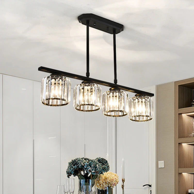 LuxeLume – Modern Crystal -Light Pendant Chandelier for Dining Room & Kitchen