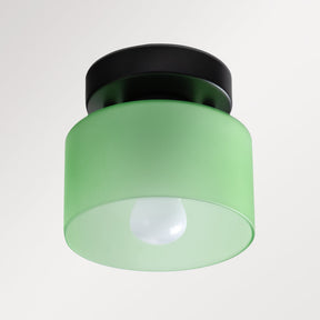 LumiGlow - Small Glass Ceiling Light with Round Clear Shade