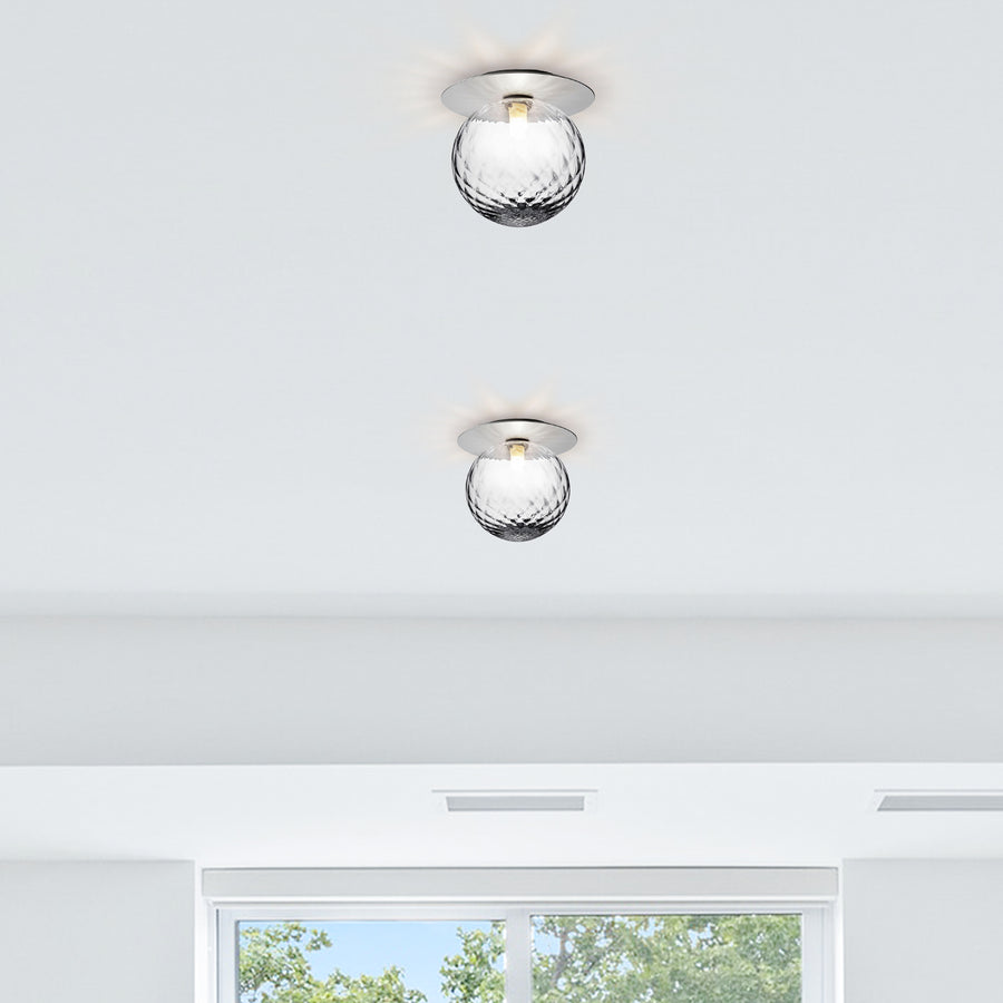 LumiGlow - Classic Round Glass Ceiling Lights for luxurious Hallway Décor