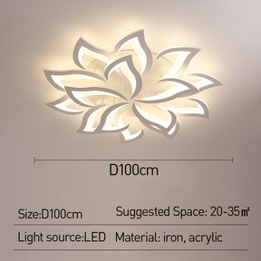 Florentia - Modern LED Ceiling Light with Floral Design