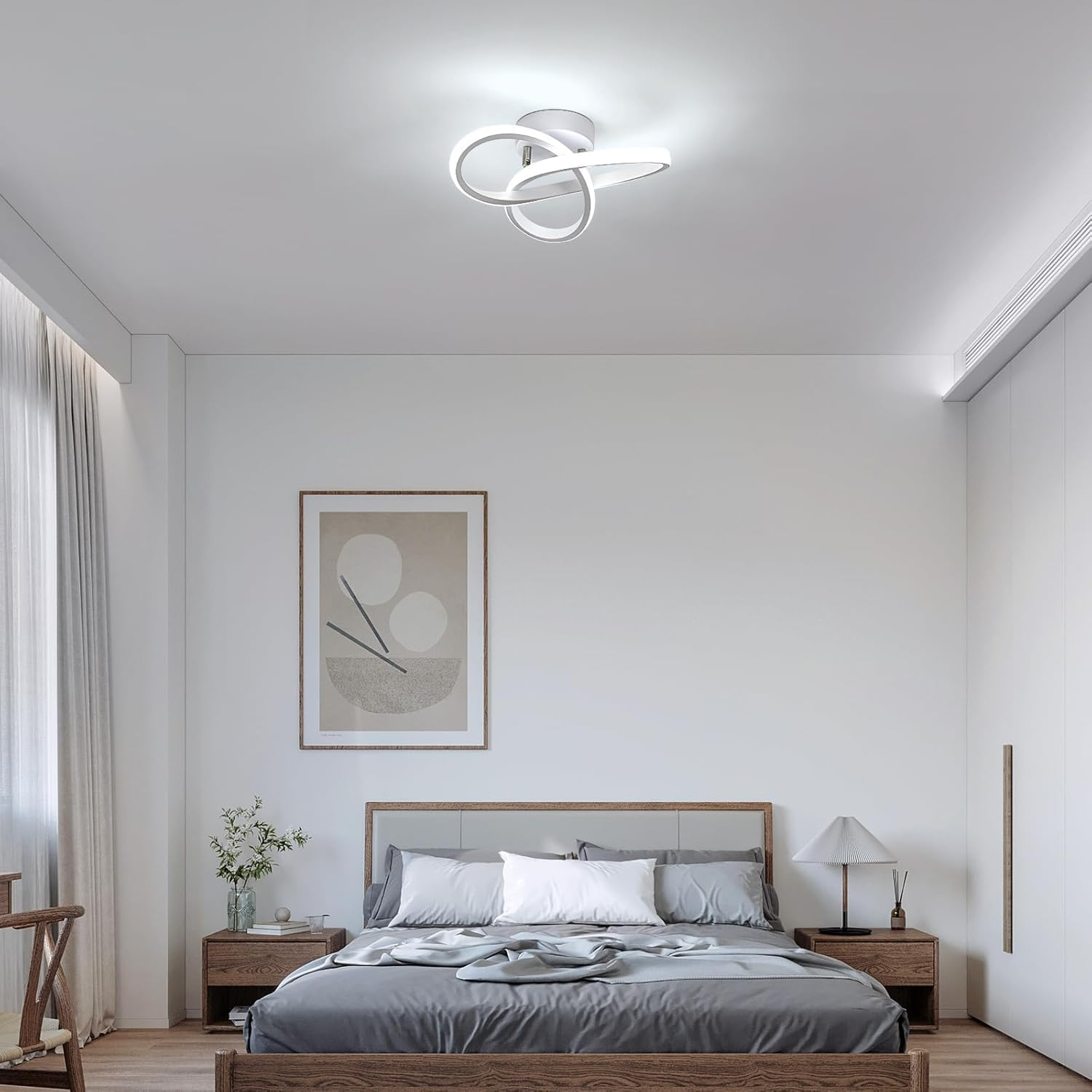 LumaGlow – Minimalist Metal LED Ceiling Light for Sophisticated Style