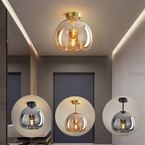 LumiSphere – Elegant Dome Glass Ceiling Light with a Contemporary Glow