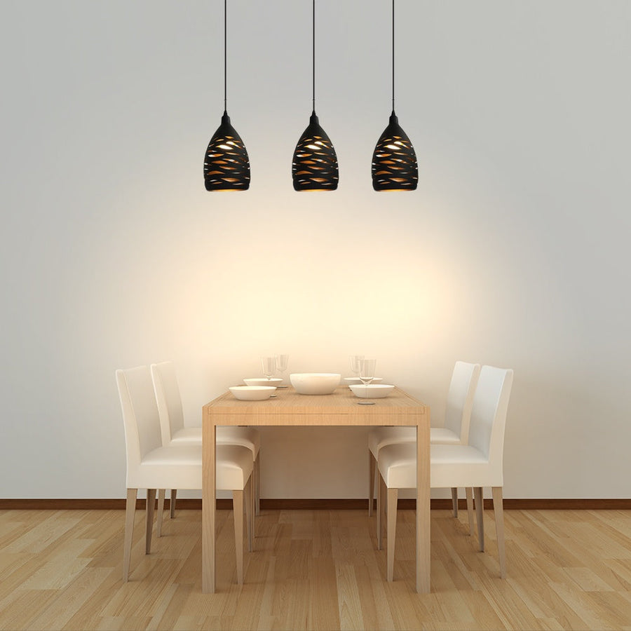 GlowBesson - Patterned Pendant Lights with Adjustable Cords and Vintage Lantern Design