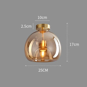 LumiSphere – Elegant Dome Glass Ceiling Light with a Contemporary Glow