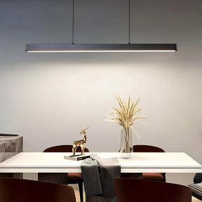 LineGlow - Minimalist One-Line LED Pendant Light for a Sleek Dining Room