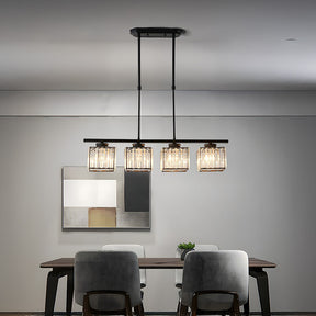 LuxeLume – Modern Crystal -Light Pendant Chandelier for Dining Room & Kitchen