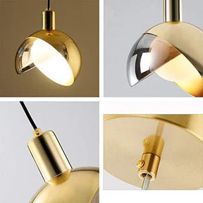 LuxeAura – Elegant Gold Glass Pendant for Modern Spaces