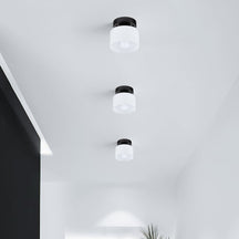 LumiGlow - Small Glass Ceiling Light with Round Clear Shade