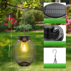 GlowLuxe - Solar Hanging Lanterns for Elegant Outdoor Lighting