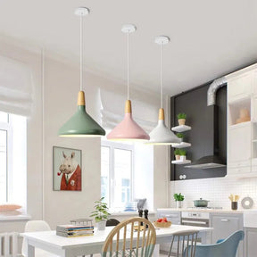 GlowCone - Modern Pendant Lamp with Macaron Inspired Design and Vibrant Colors