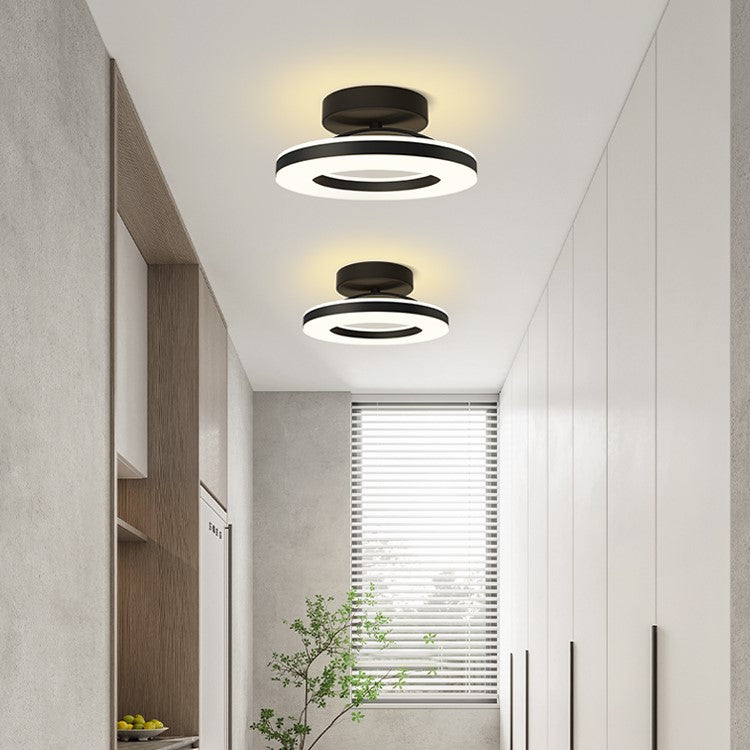 LuxeGlow – Modern Iron LED Ceiling Light for a Glamorous Hallway