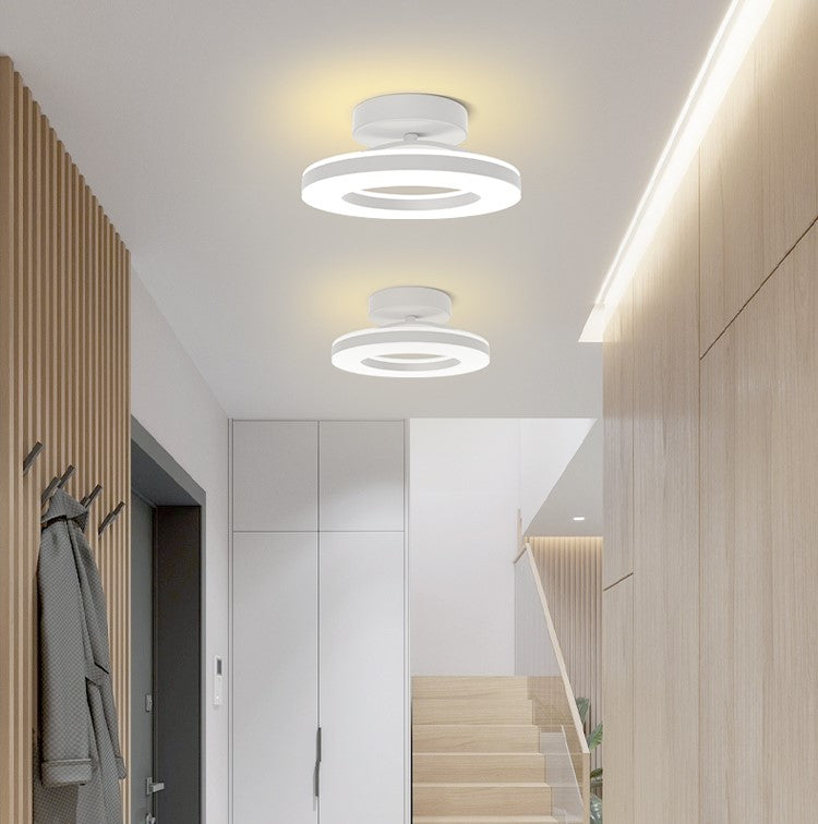 LuxeGlow – Modern Iron LED Ceiling Light for a Glamorous Hallway