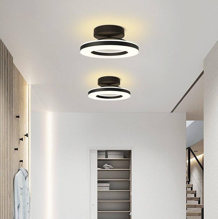 LuxeGlow – Modern Iron LED Ceiling Light for a Glamorous Hallway