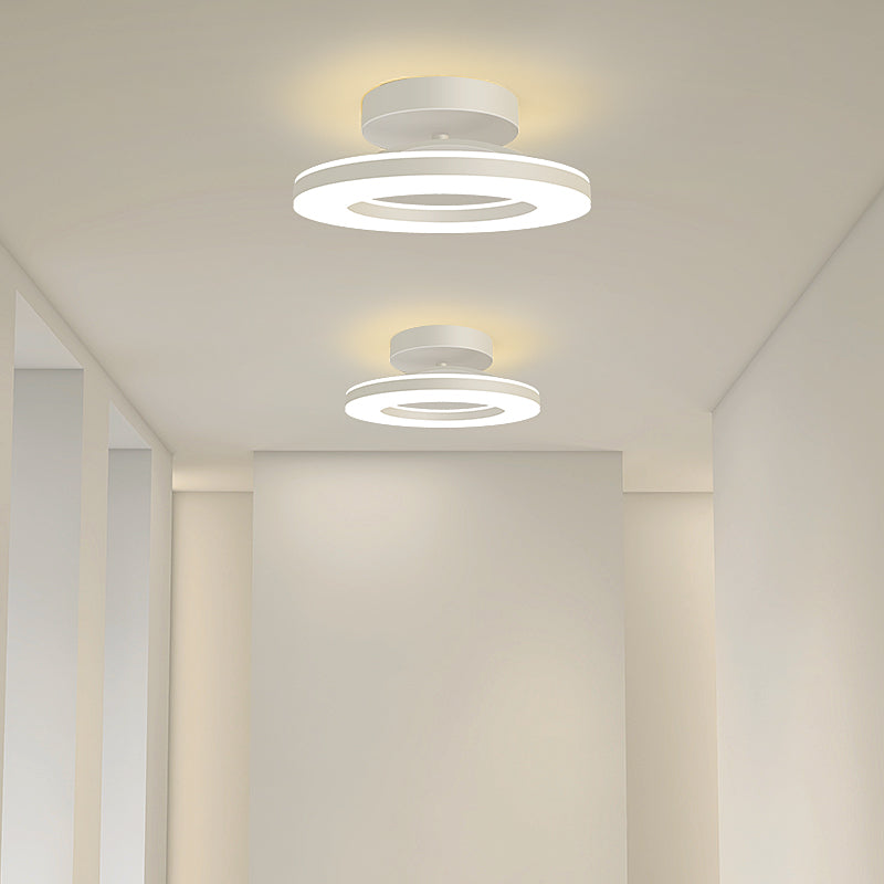 LuxeGlow – Modern Iron LED Ceiling Light for a Glamorous Hallway