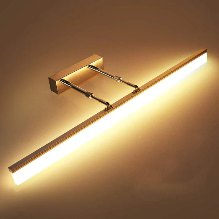 LumiLux – Modern Gold LED Wall Light with Sleek Minimalist Picture & Vanity Lamp