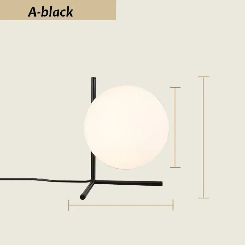 HaloSphere – Soft Glow Table Lamp with a Circular Globe, Ideal for Nightstands and Cozy Ambience