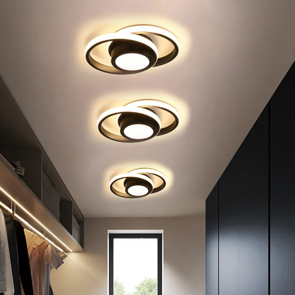 LunaGlow - Minimalist Double Ring LED Ceiling Lamp for Modern Interiors