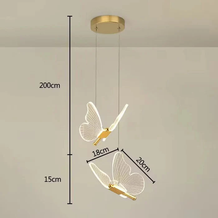 GlowWings - Stylish butterfly pendant lamp with artistic design and elegant charm