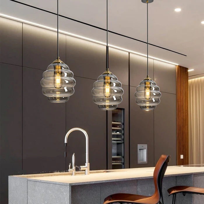 AuraPendant - Modern pendant light with sleek design and elegant glass shade