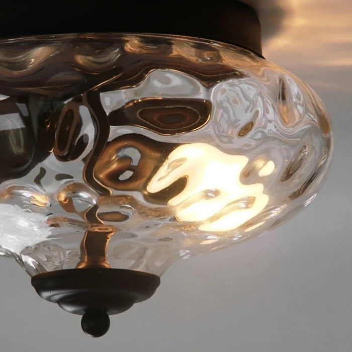 LumoBubble – Modern Glass Ceiling Light with Textured Glow