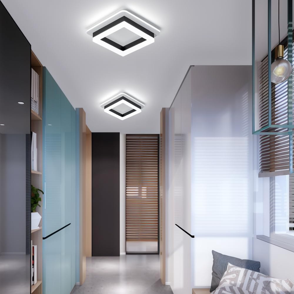 SquareHall - Sleek LED Ceiling Light for Modern Hallways and Bedrooms