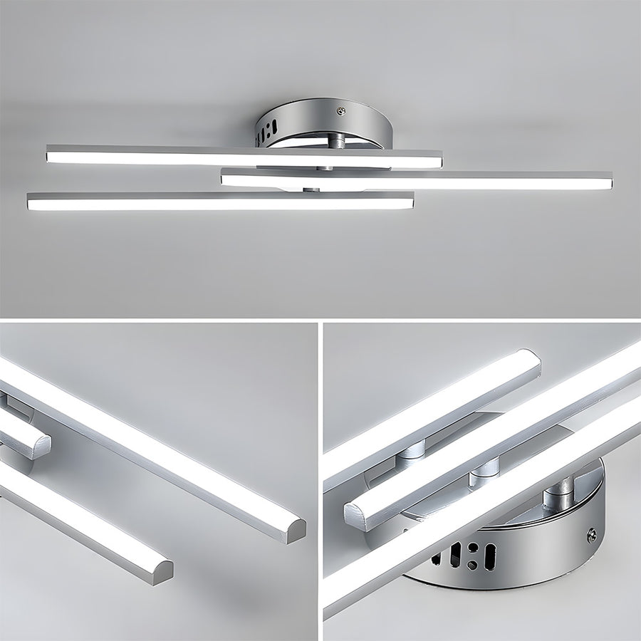 GlowLine - Modern Parallel Lines LED Ceiling Light for Stylish Bedroom Decor