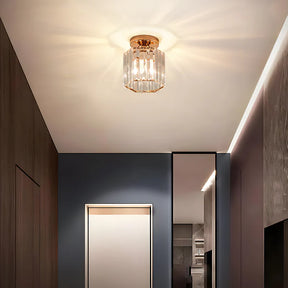 NovaGlow - Modern semi-flush ceiling light with sparkling crystal accents