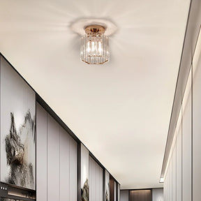 NovaGlow - Modern semi-flush ceiling light with sparkling crystal accents