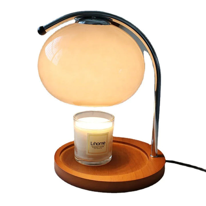 NoirGlow - Retro candle warmer table lamp with soft glow and elegant design