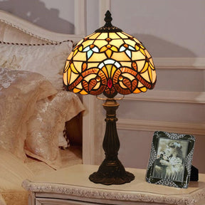 ArtGlow - Tiffany Shaped Handcrafted Stained Glass Lamp for luxurious decor