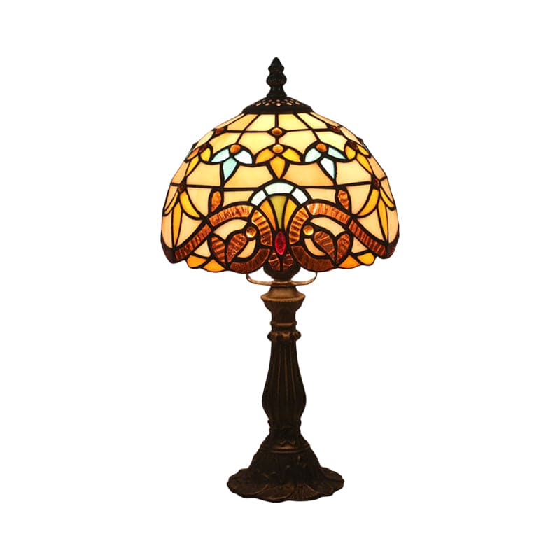 ArtGlow - Tiffany Shaped Handcrafted Stained Glass Lamp for luxurious decor