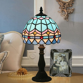 ArtGlow - Tiffany Shaped Handcrafted Stained Glass Lamp for luxurious decor