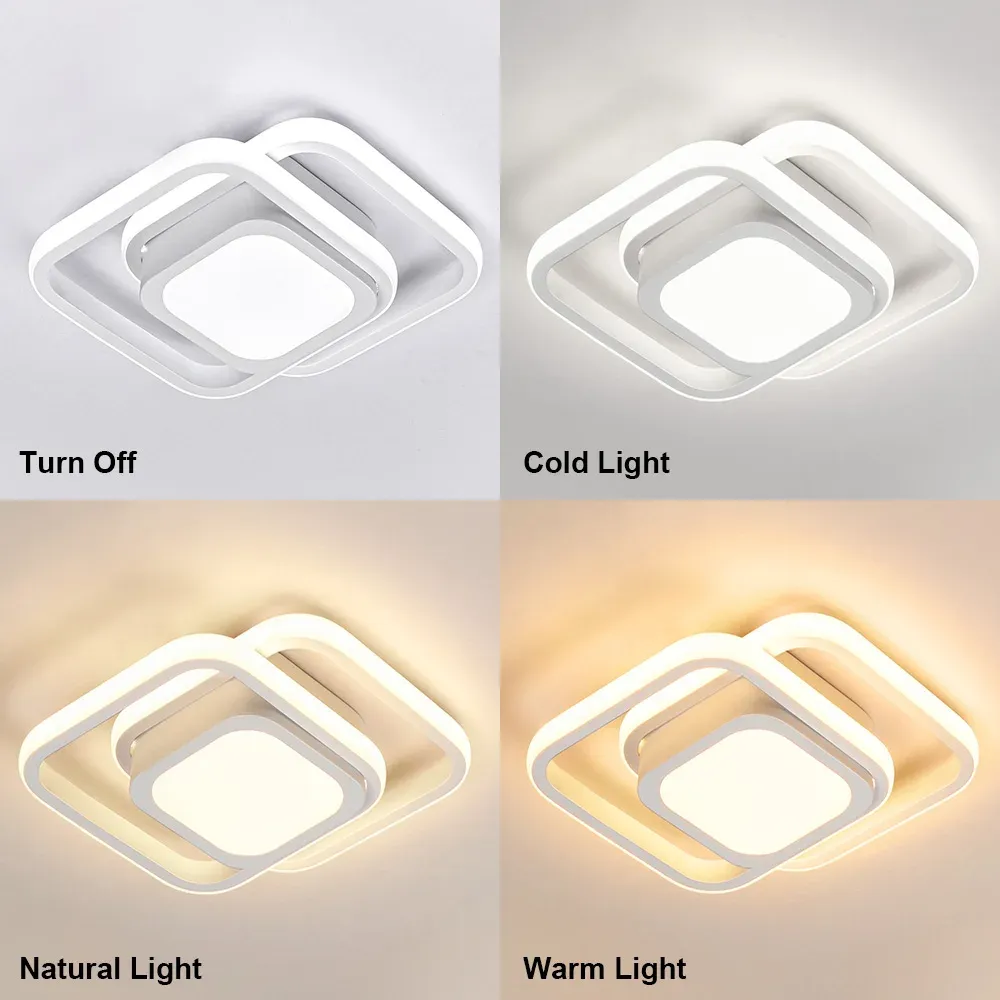 LunaGlow - Minimalist Double Ring LED Ceiling Lamp for Modern Interiors