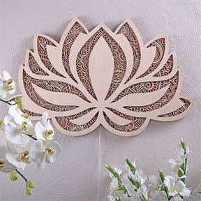 AuraBloom – Modern Lotus Flower Mandala LED Wall Light